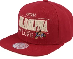 Snapback-Mitchell & Ness Philadelphia 76ers With Love Hwc Snapback - Red