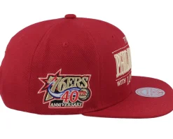 Snapback-Mitchell & Ness Philadelphia 76ers With Love Hwc Snapback - Red