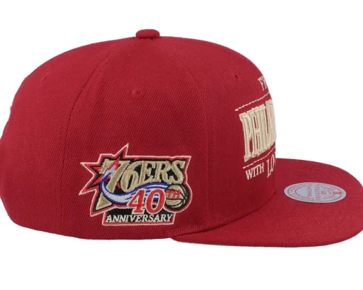 Snapback-Mitchell & Ness Philadelphia 76ers With Love Hwc Snapback - Red