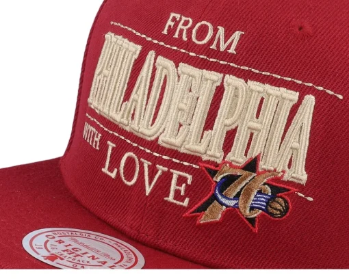 Snapback-Mitchell & Ness Philadelphia 76ers With Love Hwc Snapback - Red
