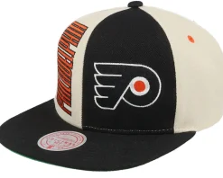 Best Mitchell & Ness Philadelphia Flyers Pop Panel Off White/Black Snapback - Beige, Black