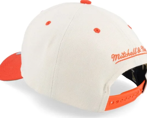 Adjustable-Mitchell & Ness Philadelphia Flyers Retro Type Pro Off White/Orange Adjustable - Beige