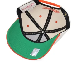 Adjustable-Mitchell & Ness Philadelphia Flyers Retro Type Pro Off White/Orange Adjustable - Beige