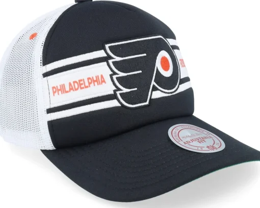 Trucker-Mitchell & Ness Philadelphia Flyers Sideline Vintage /White A-frame Trucker - Black