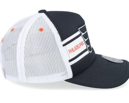 Trucker-Mitchell & Ness Philadelphia Flyers Sideline Vintage /White A-frame Trucker - Black