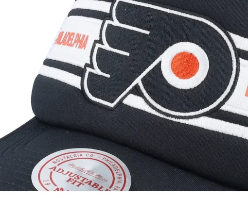 Trucker-Mitchell & Ness Philadelphia Flyers Sideline Vintage /White A-frame Trucker - Black