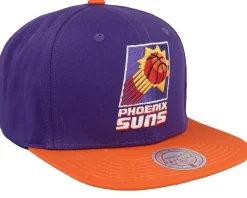 Snapback-Mitchell & Ness Phoenix Suns Back In Action Purple/Orange Snapback -