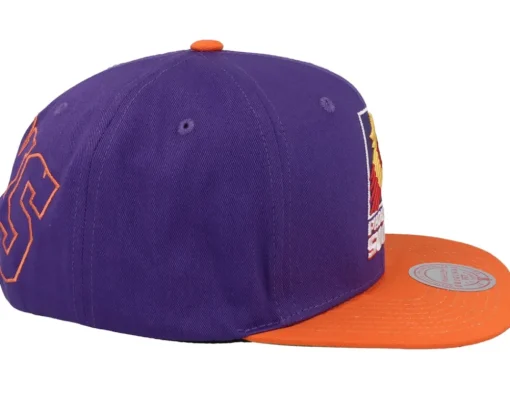 Snapback-Mitchell & Ness Phoenix Suns Back In Action Purple/Orange Snapback -