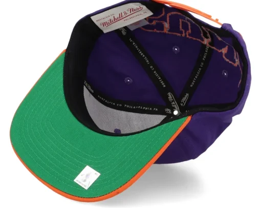 Snapback-Mitchell & Ness Phoenix Suns Back In Action Purple/Orange Snapback -