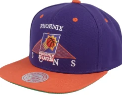 Snapback-Mitchell & Ness Phoenix Suns Monument Purple/Orange Snapback -