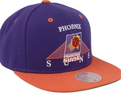 Snapback-Mitchell & Ness Phoenix Suns Monument Purple/Orange Snapback -