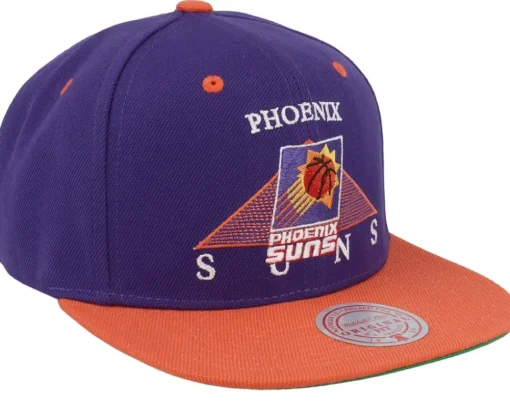 Snapback-Mitchell & Ness Phoenix Suns Monument Purple/Orange Snapback -