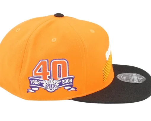 Fitted-Mitchell & Ness Phoenix Suns Team Side 1 Orange/Black Fitted -