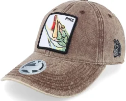 Dad Cap-Skillfish Pike Pro Fishing 382 Snow Washed Brown Dad Cap -