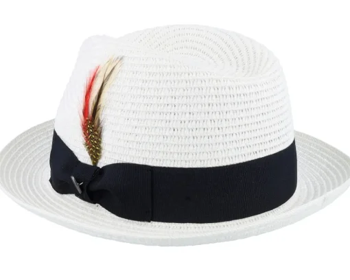 Online Jaxon & James Pinch Crown Toyo Braided Trilby - White