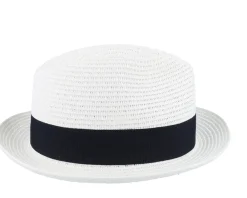Online Jaxon & James Pinch Crown Toyo Braided Trilby - White