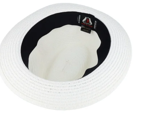 Online Jaxon & James Pinch Crown Toyo Braided Trilby - White
