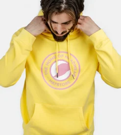 New Hatstore Pineapple Pink/White Hoodie - Yellow