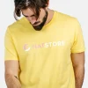 Accessories-Hatstore Pineapple Pink/White T-shirt - Yellow