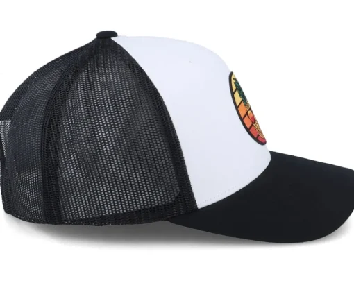 Trucker-Iconic Pineapple Sunset Retro Black/White Trucker -