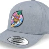 Kids-Kiddo Cap Pineapple Surfer Summer Grey Adjustable -