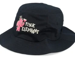 Buckets-American Needle Pink Elephant Twill Screen Black Bucket -