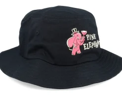 Buckets-American Needle Pink Elephant Twill Screen Black Bucket -