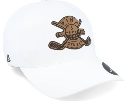 Best Pins & Stripes Engraved Logo White Delta Flexfit -