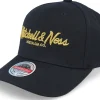 Adjustable-Mitchell & Ness Pinscript Black/Gold Adjustable -