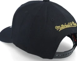 Adjustable-Mitchell & Ness Pinscript Black/Gold Adjustable -