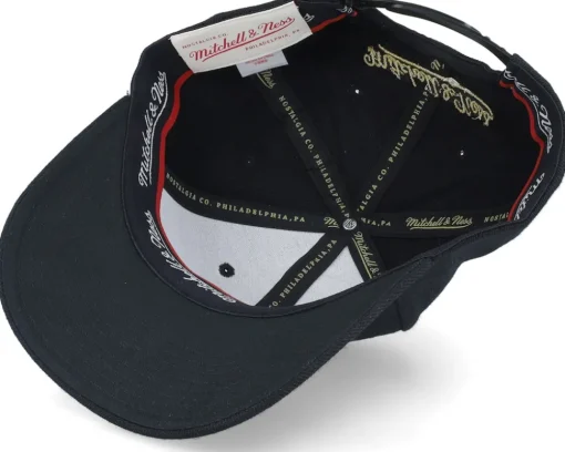 Adjustable-Mitchell & Ness Pinscript Black/Gold Adjustable -