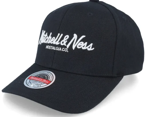 Adjustable-Mitchell & Ness Pinscript /White Adjustable - Black