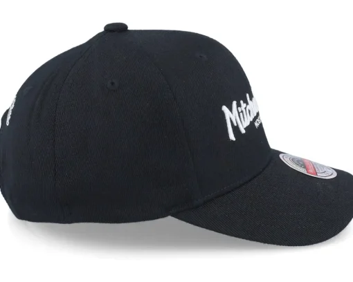 Adjustable-Mitchell & Ness Pinscript /White Adjustable - Black