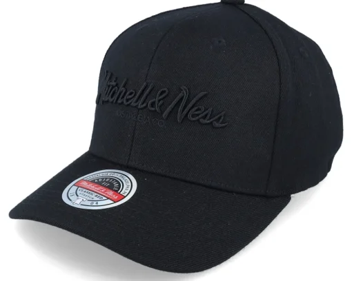 Adjustable-Mitchell & Ness Pinscript /White Adjustable - Black