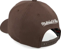 New Mitchell & Ness Pinscript Brown/White Adjustable -