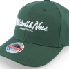 Adjustable-Mitchell & Ness Pinscript Dark Green/White Adjustable -