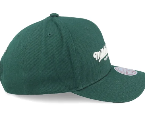 Adjustable-Mitchell & Ness Pinscript Green/Cream Pro Crown Green Adjustable -