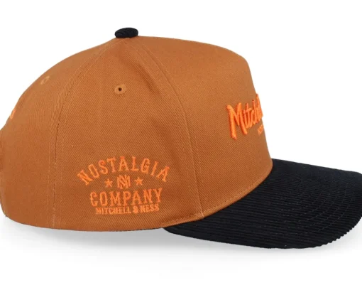 Adjustable-Mitchell & Ness Pinscript Nostalgia Pro Crown Orange/Black A-Frame Adjustable -