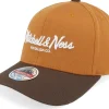 Adjustable-Mitchell & Ness Pinscript Two Tone Brown Classic Red Own Brand Tan/Brown Adjustable -