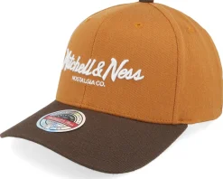 Adjustable-Mitchell & Ness Pinscript Two Tone Brown Classic Red Own Brand Tan/Brown Adjustable -