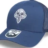 Trucker-Bearded Man Pipe Beard Skull Navy Trucker -