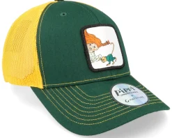 Trucker-Pippi Longstocking Pippi Mr Nilsson /Yellow Trucker - Green