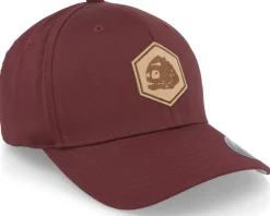 Flexfit-Skillfish Piranha Skull Hex Patch Maroon Flexfit - Red