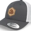 Trucker-Skillfish Piranha Skull Patch Charcoal /White Trucker - Grey