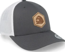 Trucker-Skillfish Piranha Skull Patch Charcoal /White Trucker - Grey