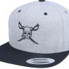Sale Iconic Pirate Logo Heather Grey/Black Snapback -