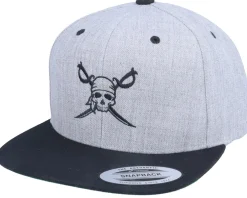 Sale Iconic Pirate Logo Heather Grey/Black Snapback -