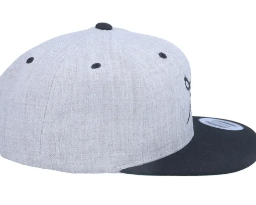 Sale Iconic Pirate Logo Heather Grey/Black Snapback -
