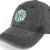 Online Delulu Pisces Snow Washed Black Denim Dad Cap -