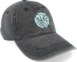 Online Delulu Pisces Snow Washed Black Denim Dad Cap -